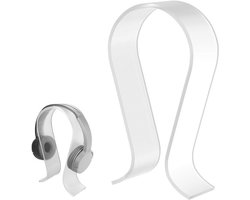Hoofdtelefoonstandaard - Hoofdtelefoons - Ruimtebesparend - Universeel - Houten basis - Opbergmogelijkheid - Geschikt voor Over-ear en On-ear - Zwart