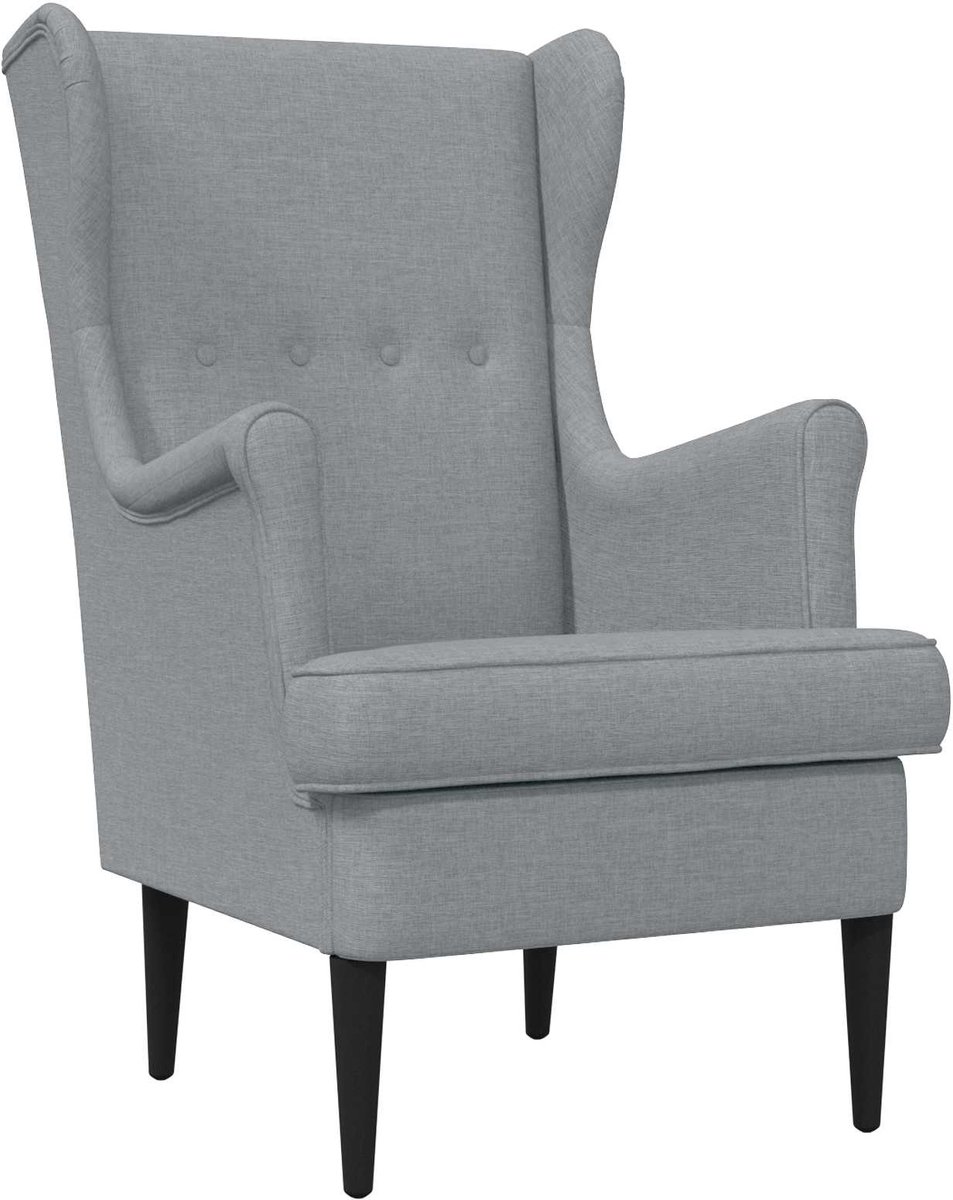 vidaXL - Fauteuil - Lichtgrijs - Stof