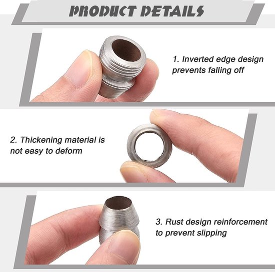 Dailygoody - Veiligheid Wiggen - Ronde Handgreep - Duurzaam Staal - Diameter 8 mm - Handzaam en Betrouwbaar - Ideaal voor Houtbewerking - 20 Stuk — afbeelding 5
