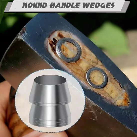 Dailygoody - Veiligheid Wiggen - Ronde Handgreep - Duurzaam Staal - Diameter 8 mm - Handzaam en Betrouwbaar - Ideaal voor Houtbewerking - 20 Stuk — afbeelding 3