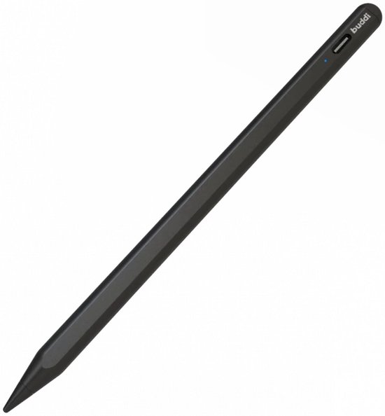 Buddi Flow Universele Actieve Stylus Pen met USB-C Poort - Geschikt Voor Alle Apparaten - Kantelgevoelig - Magnetisch - Geschikt Voor o.a. Tekenen - Zwart - Extra Tip - Voor Tablet, Telefoon en iPad — afbeelding 5