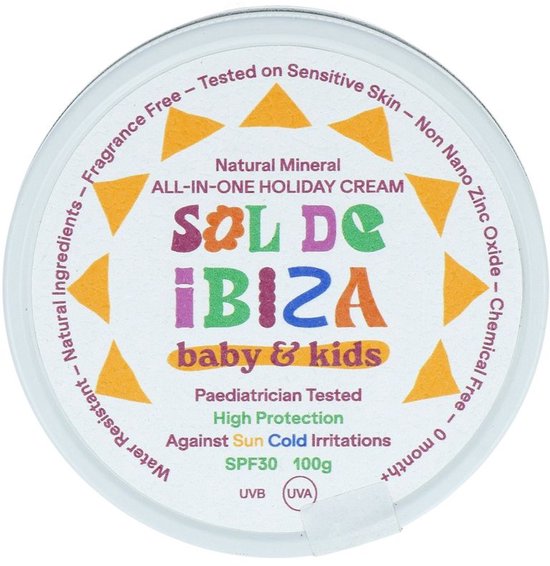Sol de Ibiza Baby - Kids Alles-in-een beschermende crème SPF30 - 100 gr van sol — afbeelding 5