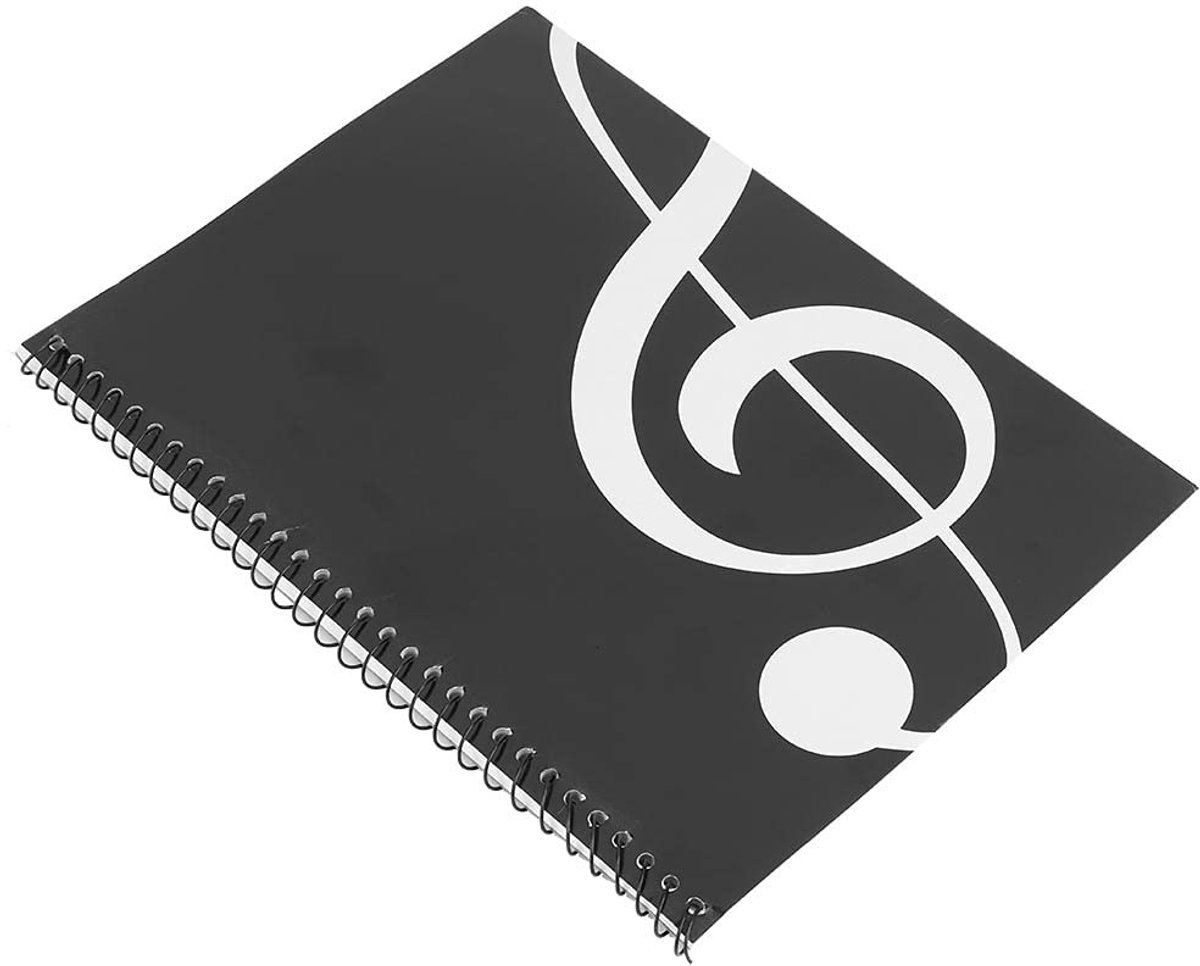 Dailygoody - Muzieknotitieboekje - Songwriters - 50 Pagina's - Zwart muzieknootpatroon - Bladmuziek manuscript - Geschikt voor beginners - Schoon ontw
