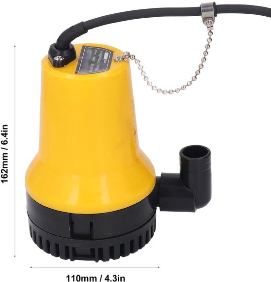 Store_7 - Elektrische Bilge Pomp - 45W Stil - Marine Submersible DC12V - 25mm Caliber - Waterafvoer Pomp - Betrouwbaar en krachtig - Geschikt voor ... van Merkloos — afbeelding 3