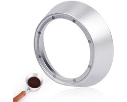Dailygoody - 54 mm Espresso-Doseertrechter - Portafilter-Trechter - Stevig Doseerring met Magnetisch Aluminium - Zilver - Geschikt voor Alle 54 mm Esp.