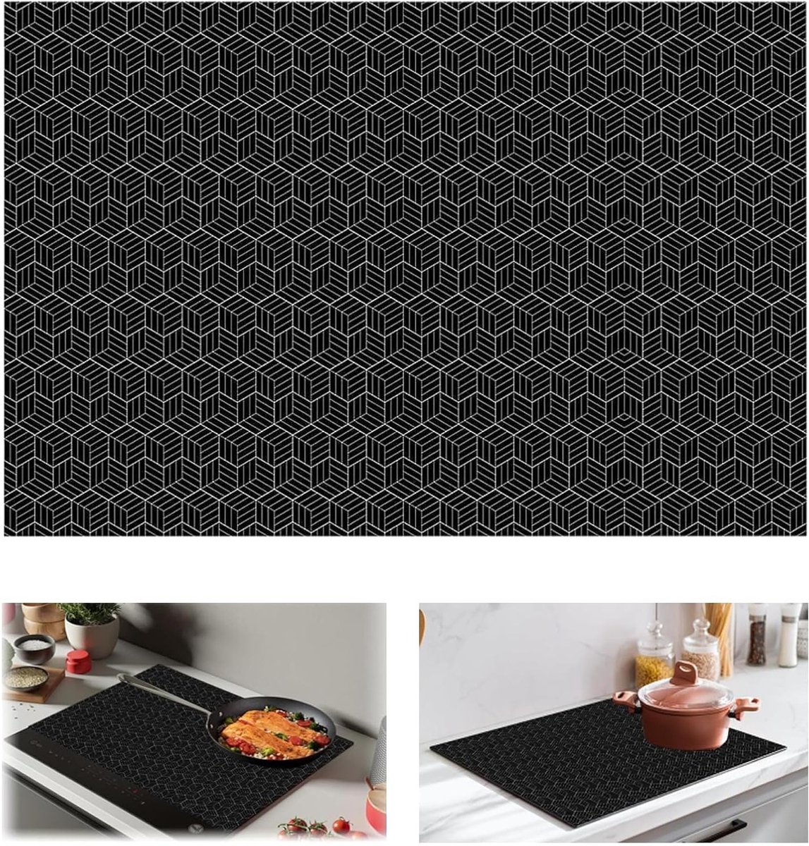 Inductiekookplaat Beschermmat van Siliconen Antislip Keukenmat voor Vlekkenbescherming bij Fornuis en Magnetron (78 x 52 cm)