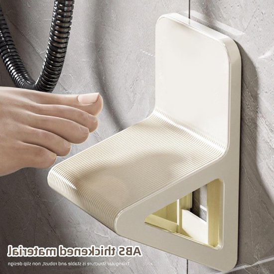 Verstelbare Douche Voetsteun voor Het Scheren van Benen - Antislip en Eenvoudig Te Installeren Douche Voetpedalen in Geel en Grijs — afbeelding 2