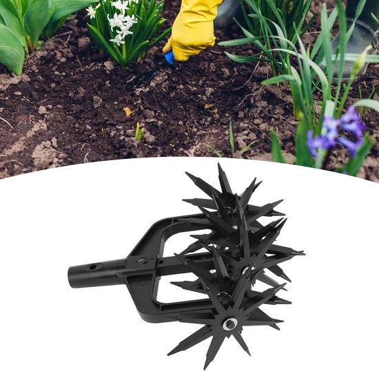 Tuinfrees met Verwijderbare 2-in-1 Grondbeluchter, Draagbare en Weerbestendige Tuinaccessoire voor Herzaaien en Bodemverbetering — afbeelding 4