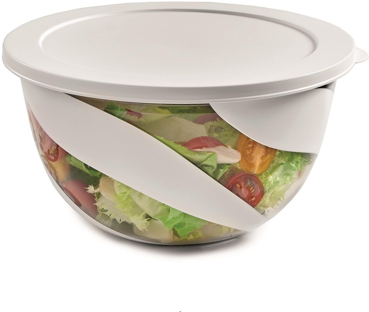 ONF3 - Saladekom - 2-in-1 - Wit - Slakom met Deksel - BPA-vrij - Geschikt voor Koelkast en Diepvries