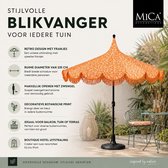 Mica Decorations Kelly Parasol met Draagtas - Stokparasol 238 x Ø235 cm - Tuin of Balkonparasol - Polyester, Staal - Oranje