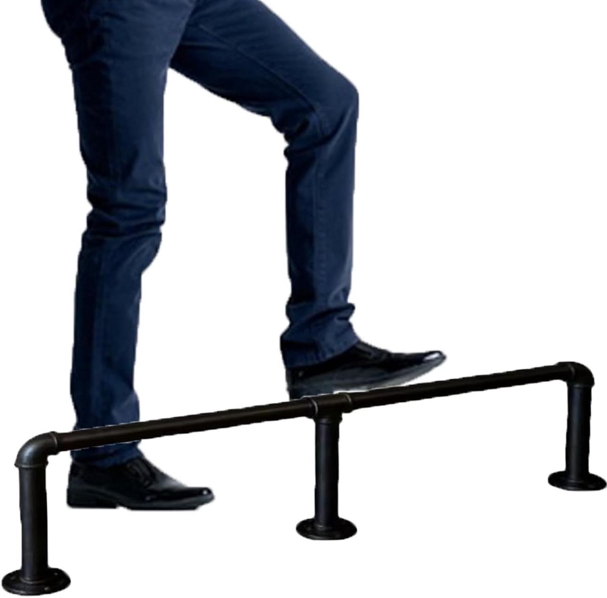 Bar Voetsteun - Voet Railing - Comfortabel Zitten - Robuust Roestvrij Staal - Op Maat Gemaakt - Zwart