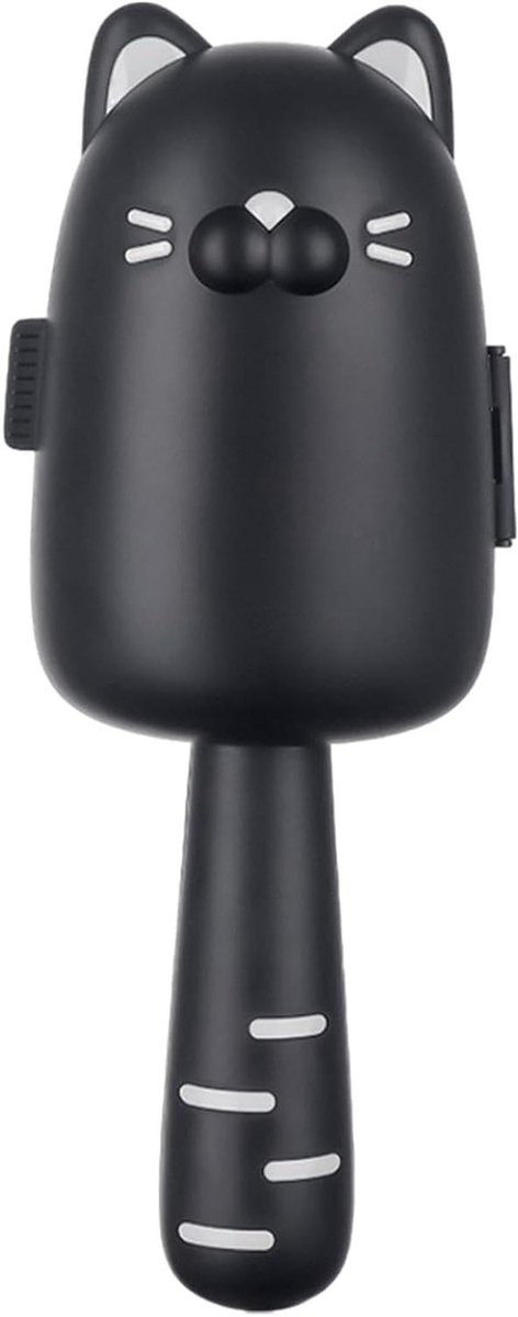 Pluisroller Kleding - Dierenhaarroller - Snel Haren Verwijderen - Leuk Kattenontwerp - 10 cm Rolbreedte - Zwart