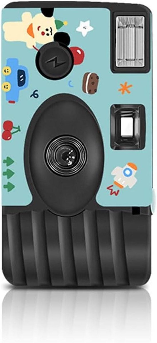 Wegwerpfilmcamera - Eenmalige camera - Herinneringen Vastleggen - Compact half-frame ontwerp - 12 belichtingen - Zwart