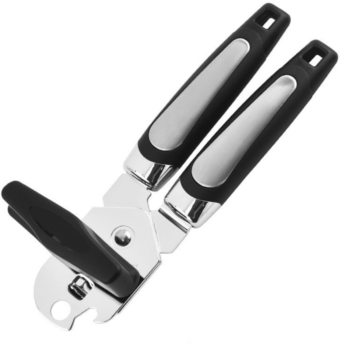 TOVBMUP Handmatige blikopener - 3-in-1 handmatige blikopener - roestvrijstalen deksel blikopener - glazen blikopener - blikopener - ergonomische draaiknop voor ouderen met artritis