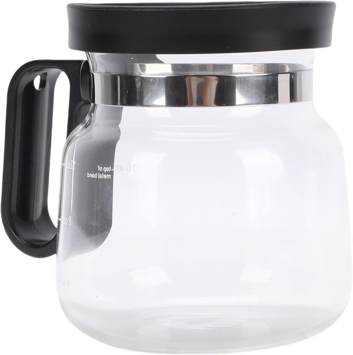 Glazen Koffiemok - Theepot Mok - Warme Dranken - Uniek Pot Design - 470 ml - Transparant