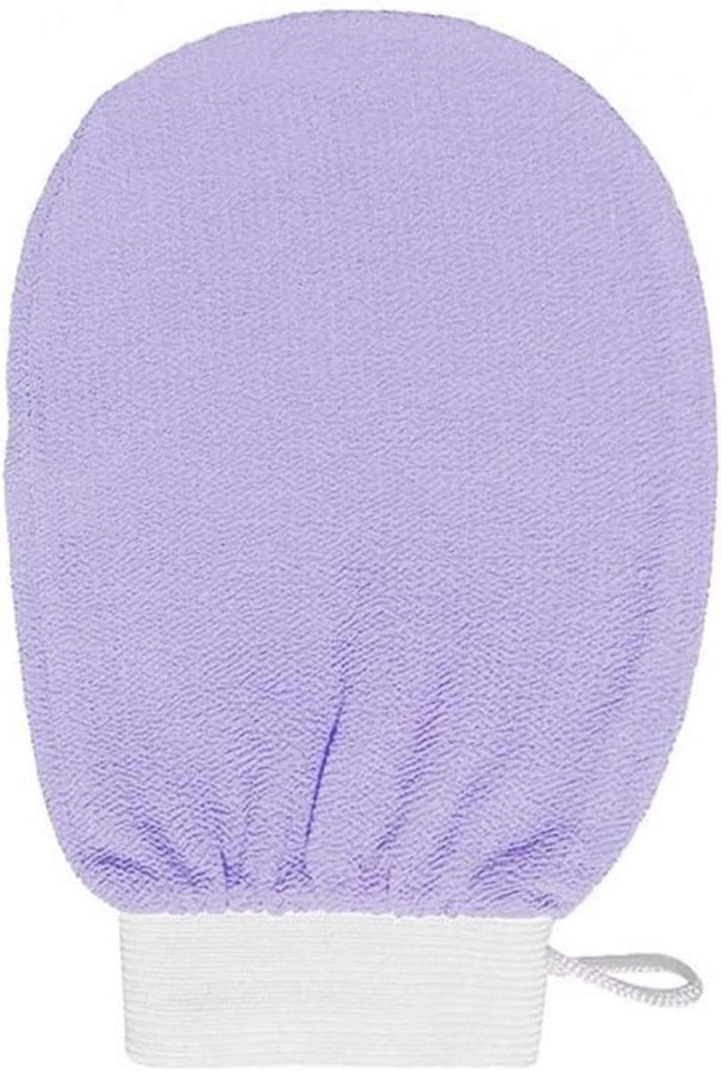 Douchehandschoen - Scrub handschoen - Huid reinigen - Verwijdert vuil - 1PC - Paars