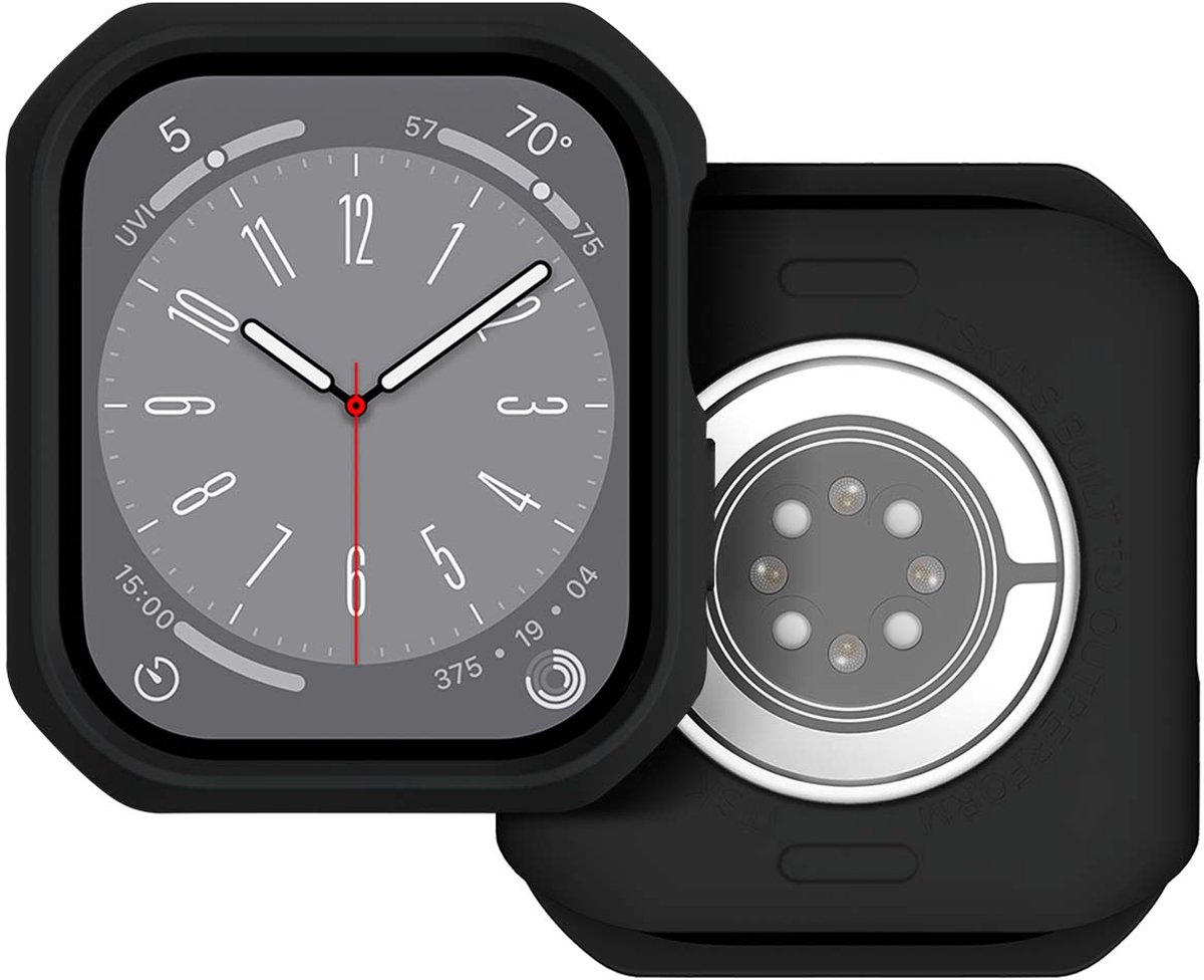 Itskins, Case voor Apple Watch 7/8/9 42-44-45-49mm Versterkt Spectrum R Solid, Zwart