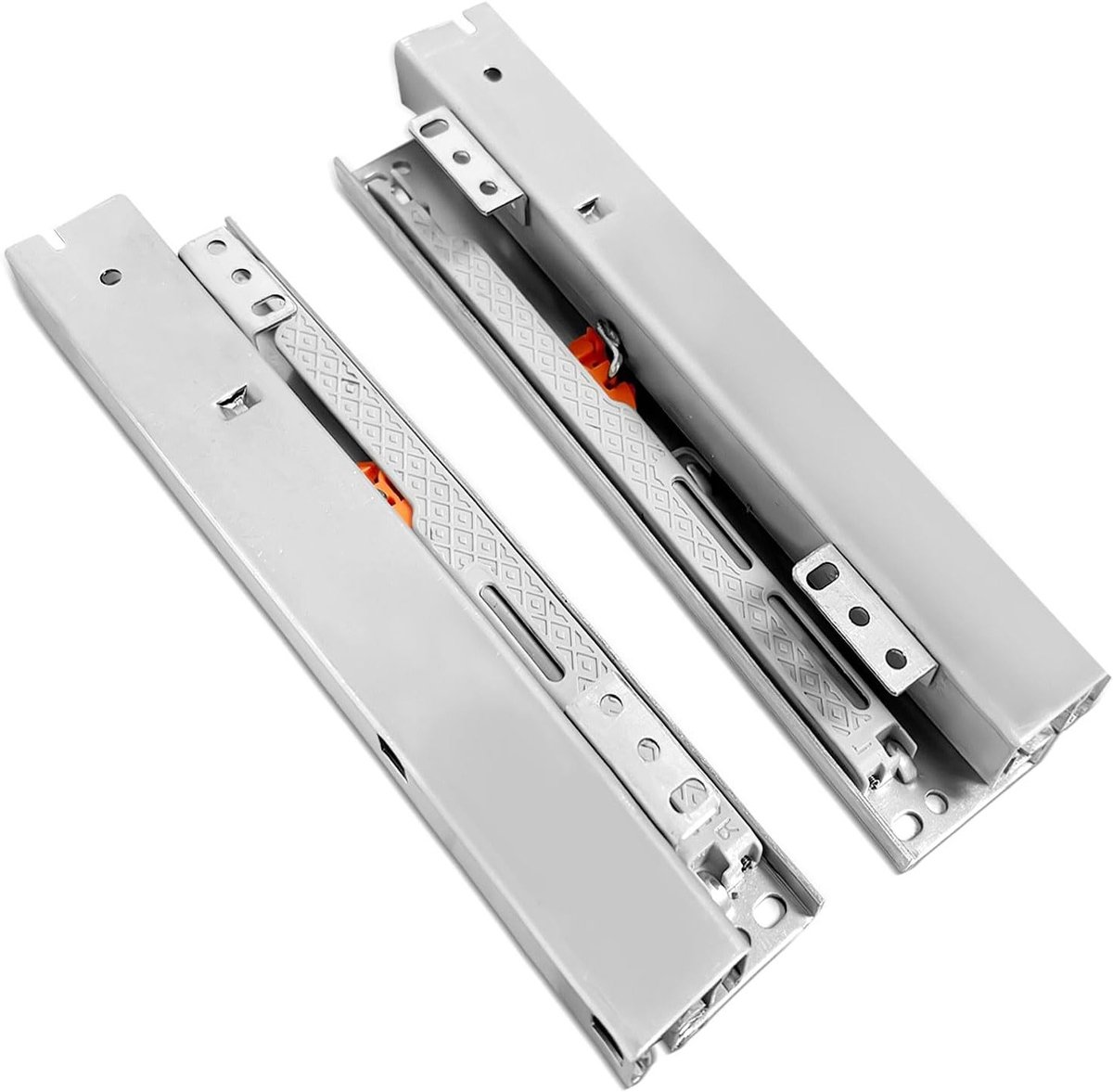 Uitbreidbare Ladegeleiders voor Vloermontage, Volledig Uittrekbaar, Zacht Sluitmechanisme, 180 mm, Ideaal voor Keukens en Meubels