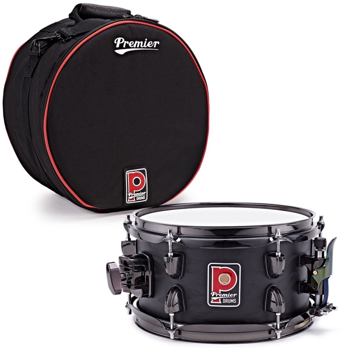 Premier Artist 10 x 5.5 Berken Snare Drum & Zachte Koffer, Stealth Black