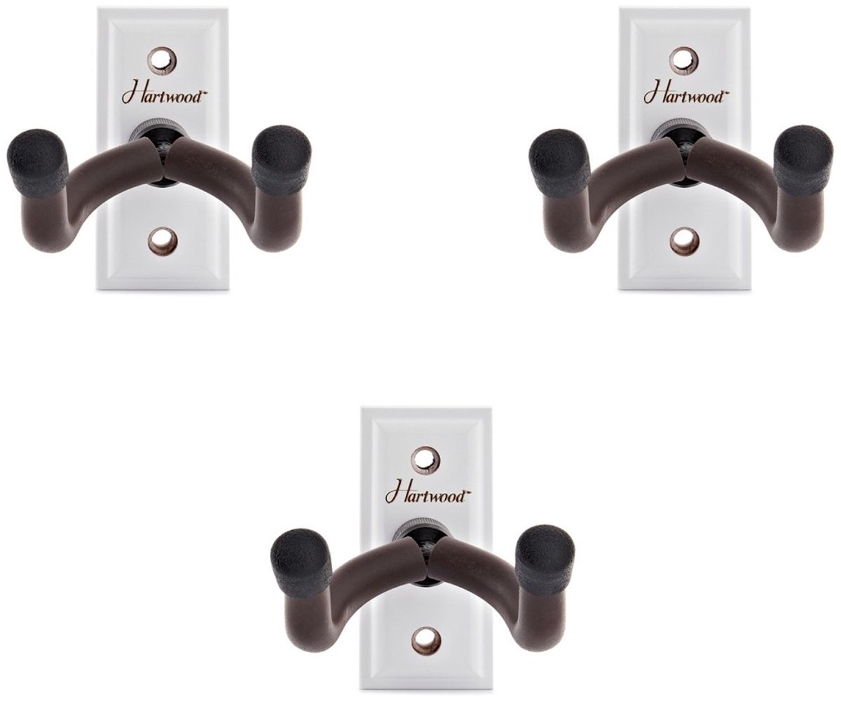 Hartwood Gitaarhangers wit, 3 stuks