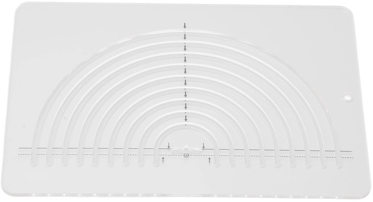 Solidchoice - Dailygoody - Quilting Ruler - Acryl Halve Cirkel - Perfect voor Naai- en Quiltprojecten - Handig en Precisie - Patchwork Liniaal - Ideaal voor Creatie..