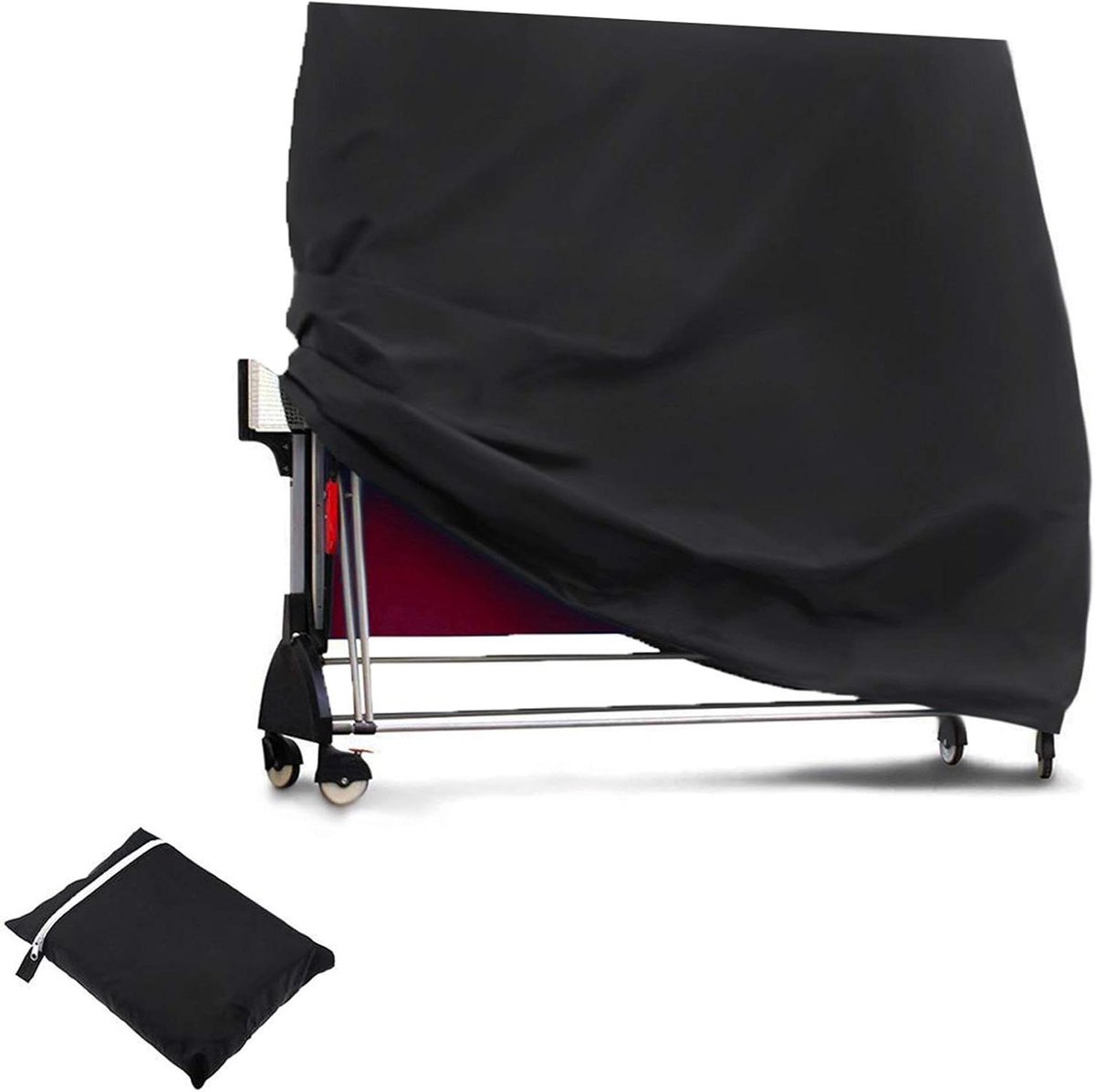 Tafeltennis Tafelhoes - Beschermhoes Tafel - Buiten Beschermen - Waterdicht Stofbestendig - 165x70x185cm - Zwart