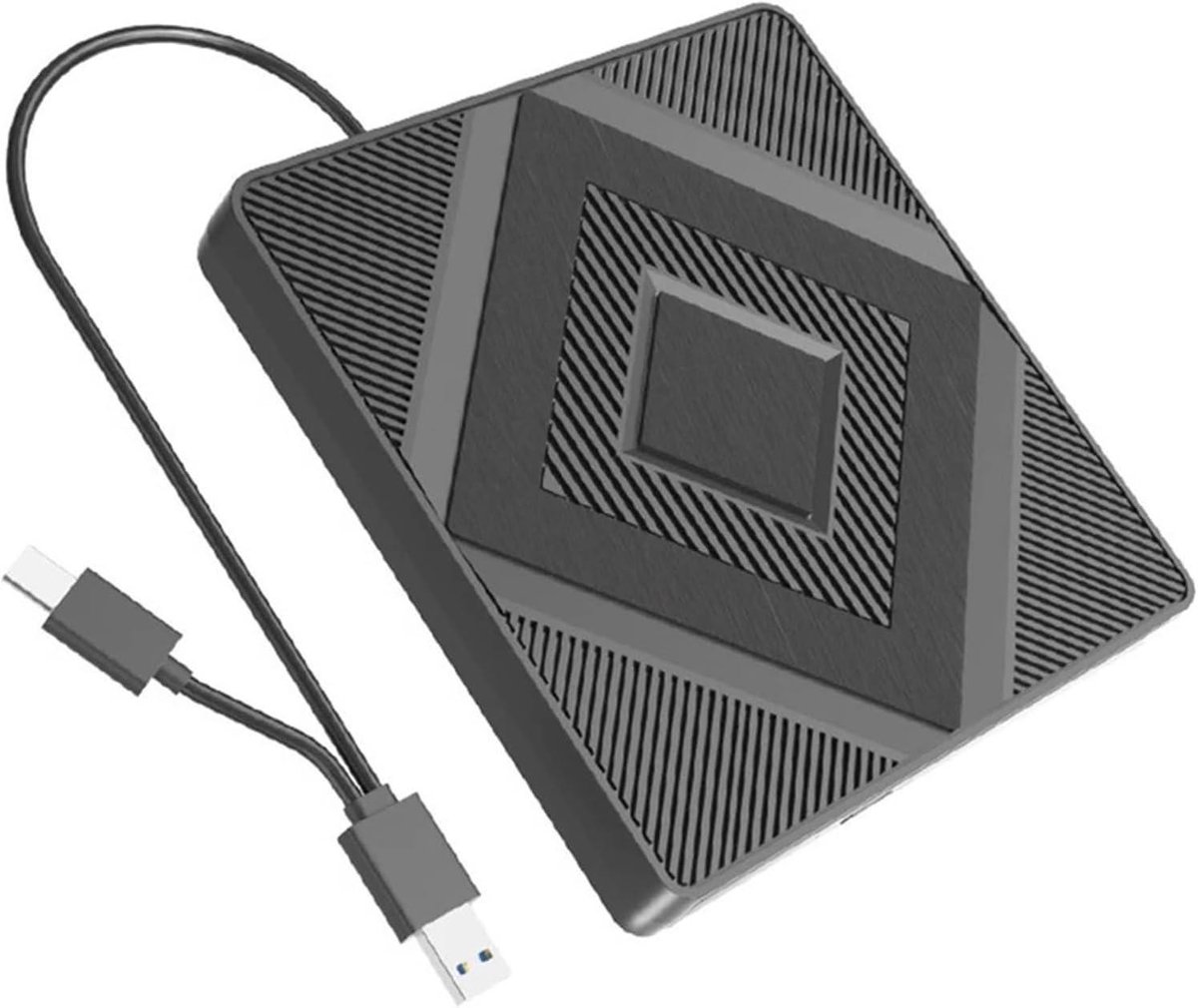 Externe DVD Brander - CD RW Drive - Data Archiveren - Plug and Play - 5.6 x 5.8 Inch - Zwart