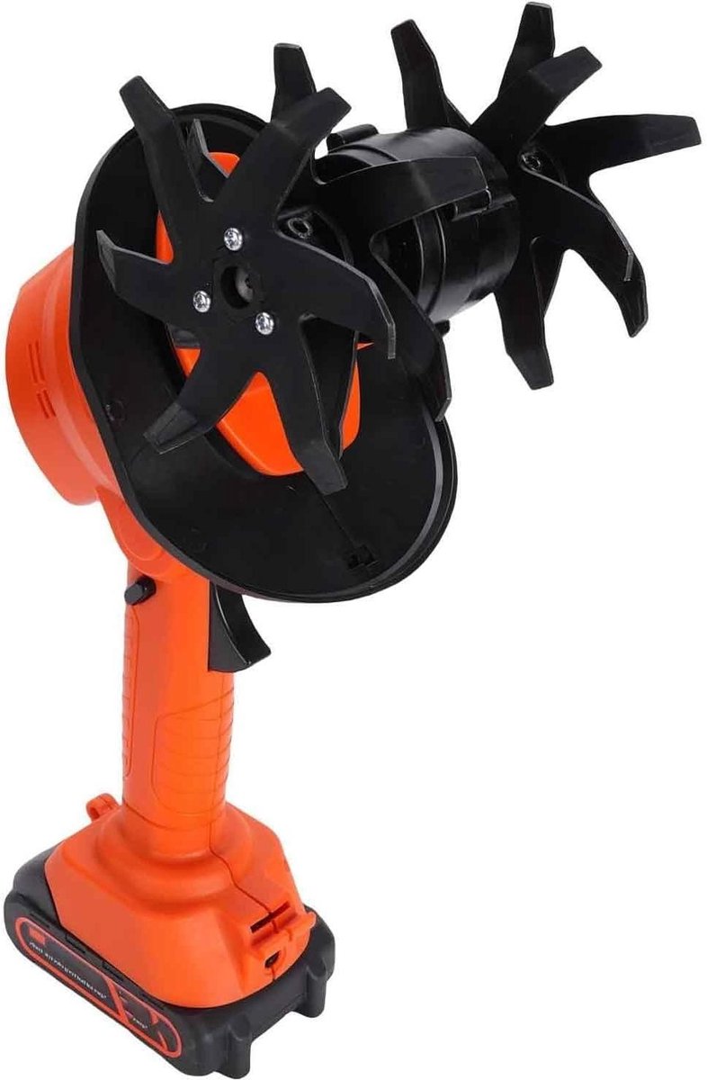 Elektrische Tuinfrees - Tuinrouter Grondfrees - Bodem Losmaken - Draadloos Met 2 Accu's - 128 mm Werkbreedte - Niet gespecificeerd
