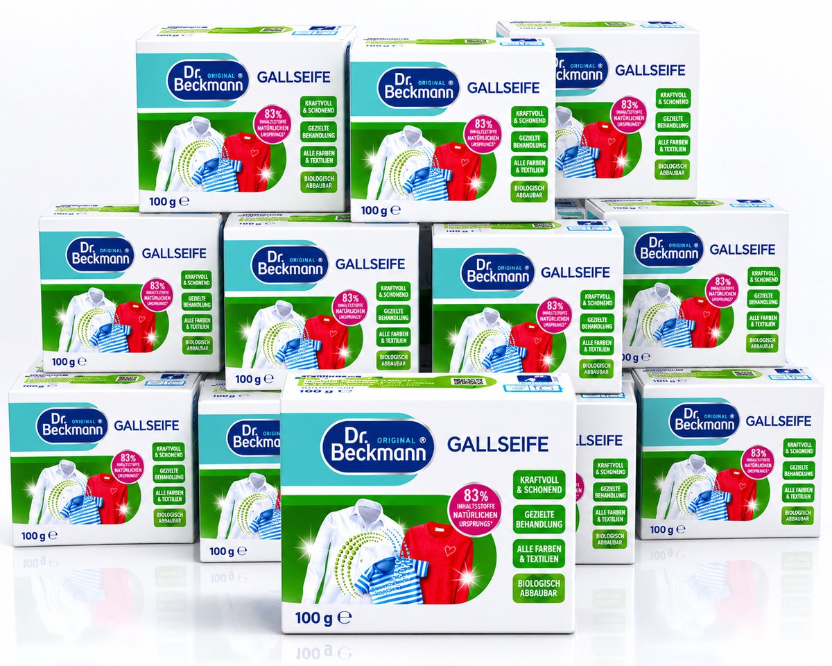 Dr. Beckmann Gallzeep 12 Stuks - Tegen Hardnekkige Vlekken - Voor Kleding & Textiel