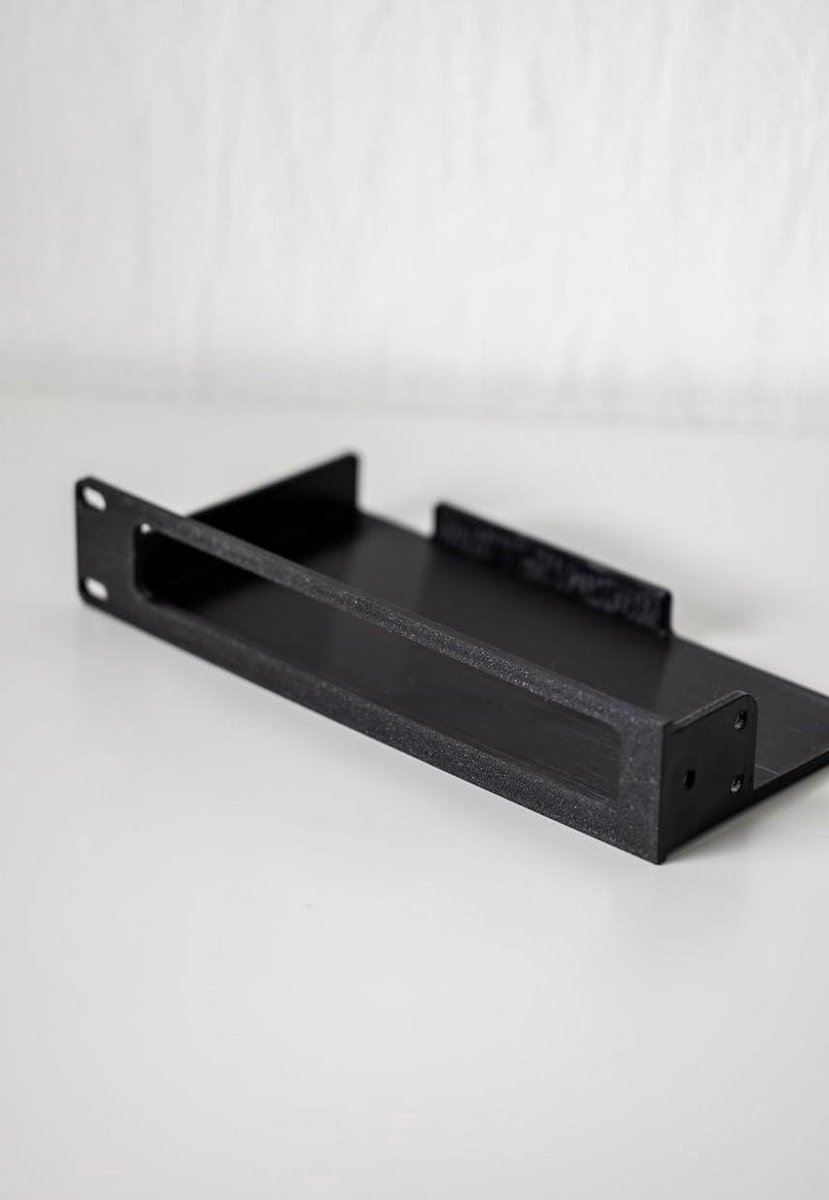 Rackmount Houder - Netwerk Switch Mount - Serverkast Organisatie - Open Ventilatie Ontwerp - 1U 10/19 inch compatibel - zwart