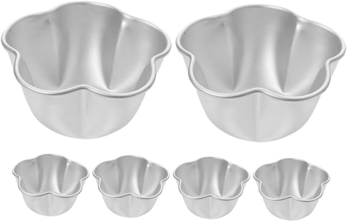 Taartjes Molds - Mini Muffin Bakvorm - Desserts Maken - Bladvorm Ontwerp - 7x7x3.5CM - Zilver
