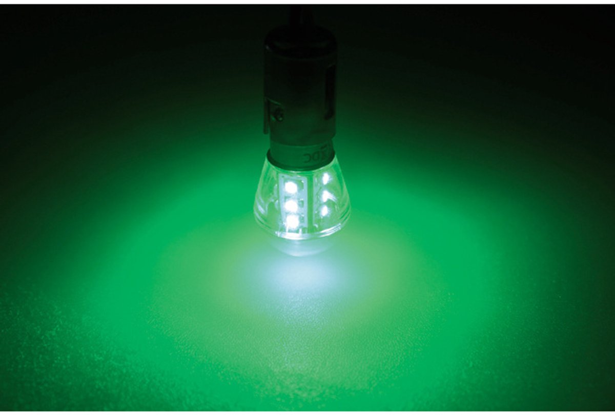 Ledlamp led15 10-30V BAY15D green