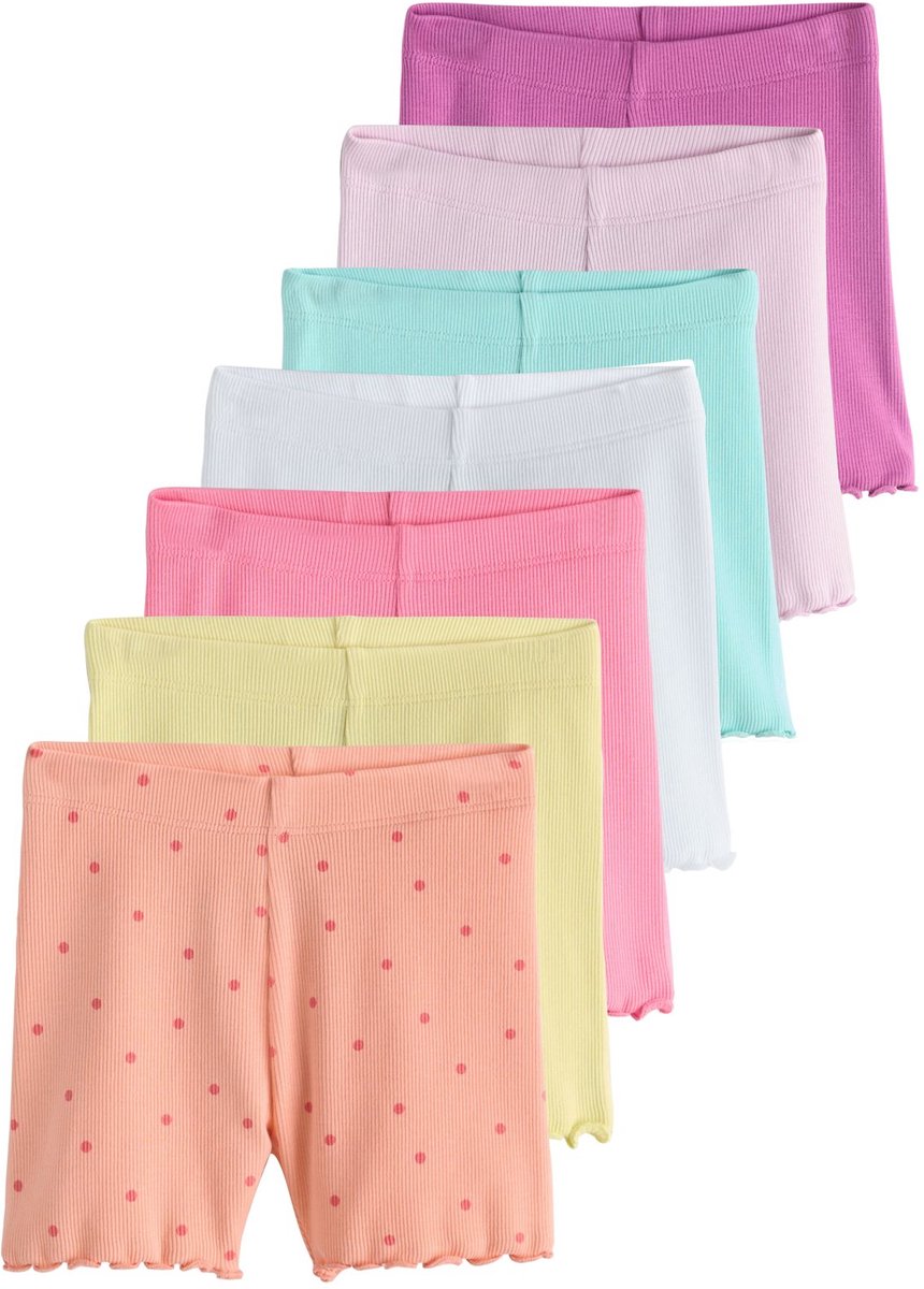 Next - Meisjes - Set van 7 fietsshorts - Roze