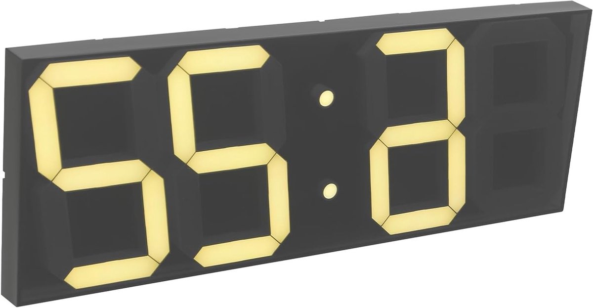 LED Wandklok met Afstandsbediening, Digitale Klok voor Woonkamers, Kantoor en Vergaderzalen, 45 x 16 x 2.5 cm, Modern Ontwerp, Groot Display, Tijd en Datum Weergave