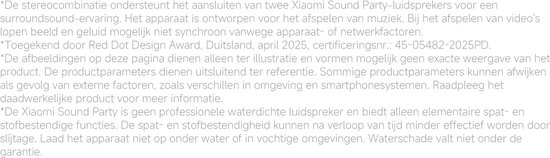 Xiaomi Sound Party Speaker 50W - Draadloze Bluetooth Speaker met 26u Batterij - IP67 Waterdicht - 3D RGB Verlichting - TWS Party Connect van Xiaomi — afbeelding 2