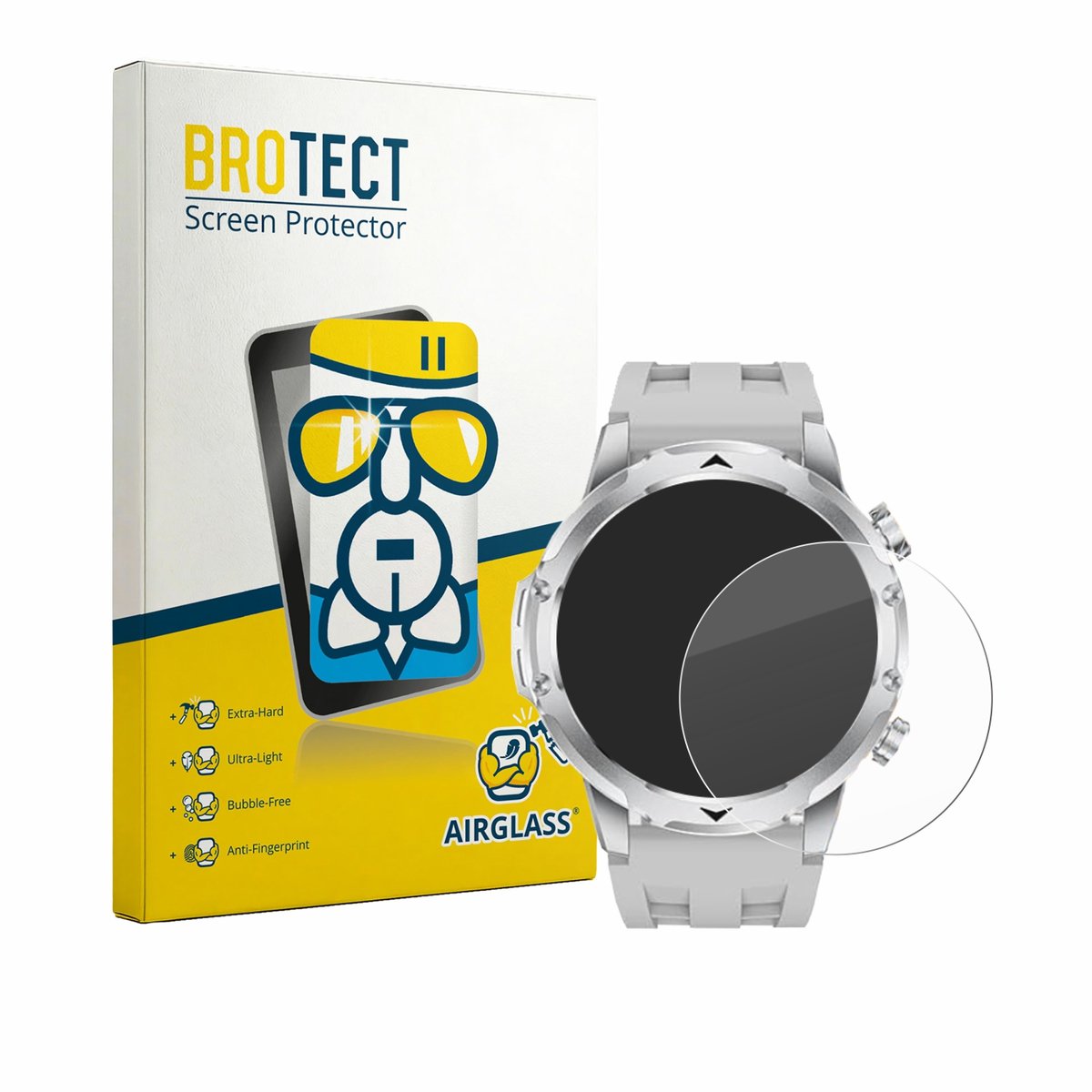 Screenprotector voor FitVigor Smartwatch 1.53" Beschermglas transparant