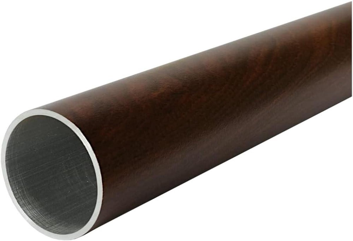 Ronde aluminium buis - Metaal profiel - Meubel constructie - Houtdecor finish - 43x2 mm 100 cm - Noten