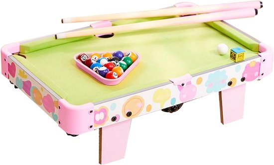 Biljarttafel Inklapbaar - Mini Pooltafel - Spel & Vermaak - Draagbaar Ontwerp - 52 x 33 cm - Roze — afbeelding 5
