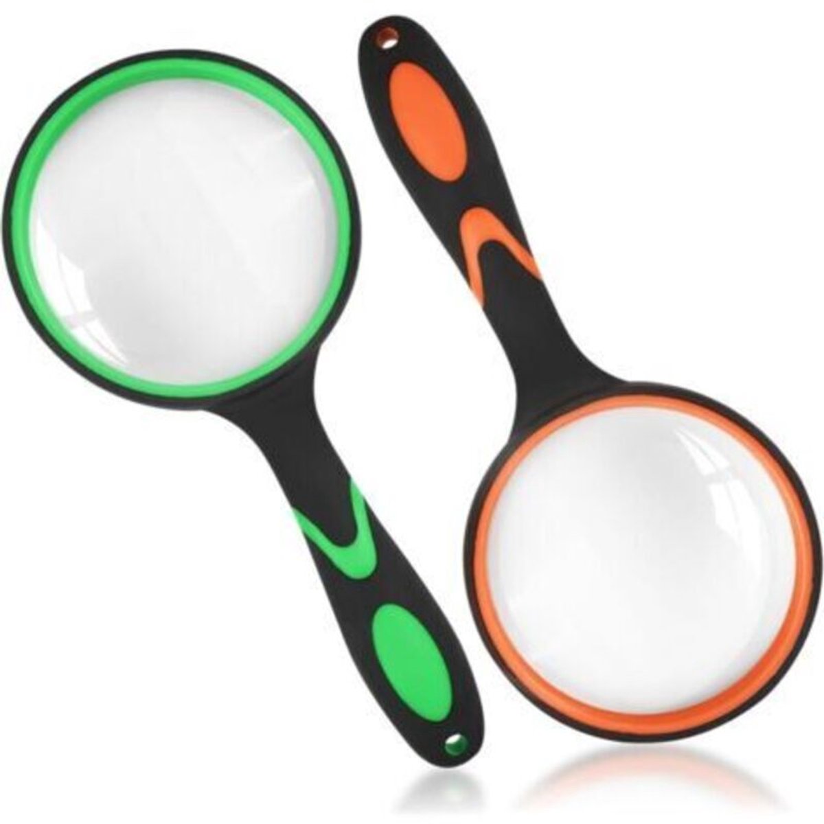 Deze set van twee leesloepen van 65 mm heeft een handzaam ontwerp met een antislip rubberen handgreep, waardoor ze geschikt zijn voor kinderen en ouderen om wetenschappelijke boeken en kranten te lezen