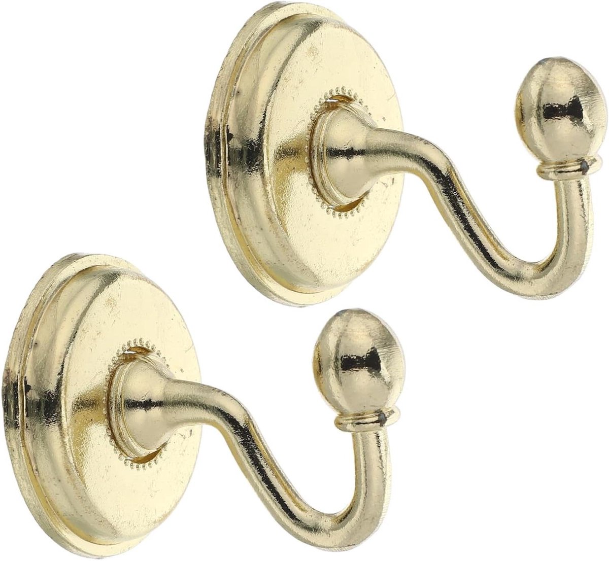Gordijn Haken - Tiebacks Haken - Gordijnen Ophangen - Vintage Design - 4.5 cm Breed - Goud