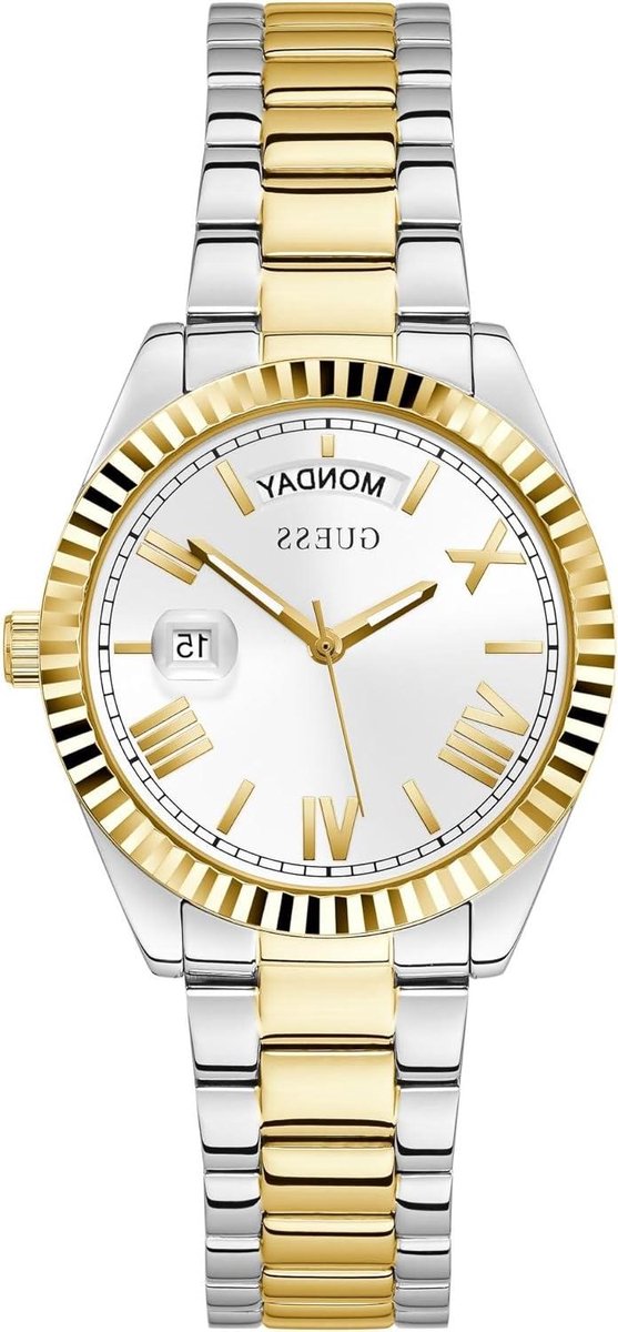 Dameshorloge Analoog - Polsbandhorloge Tijdwaarnemer - Dagelijks Gebruik - Waterbestendig 3 ATM - 36 mm Kastmaat - Wit