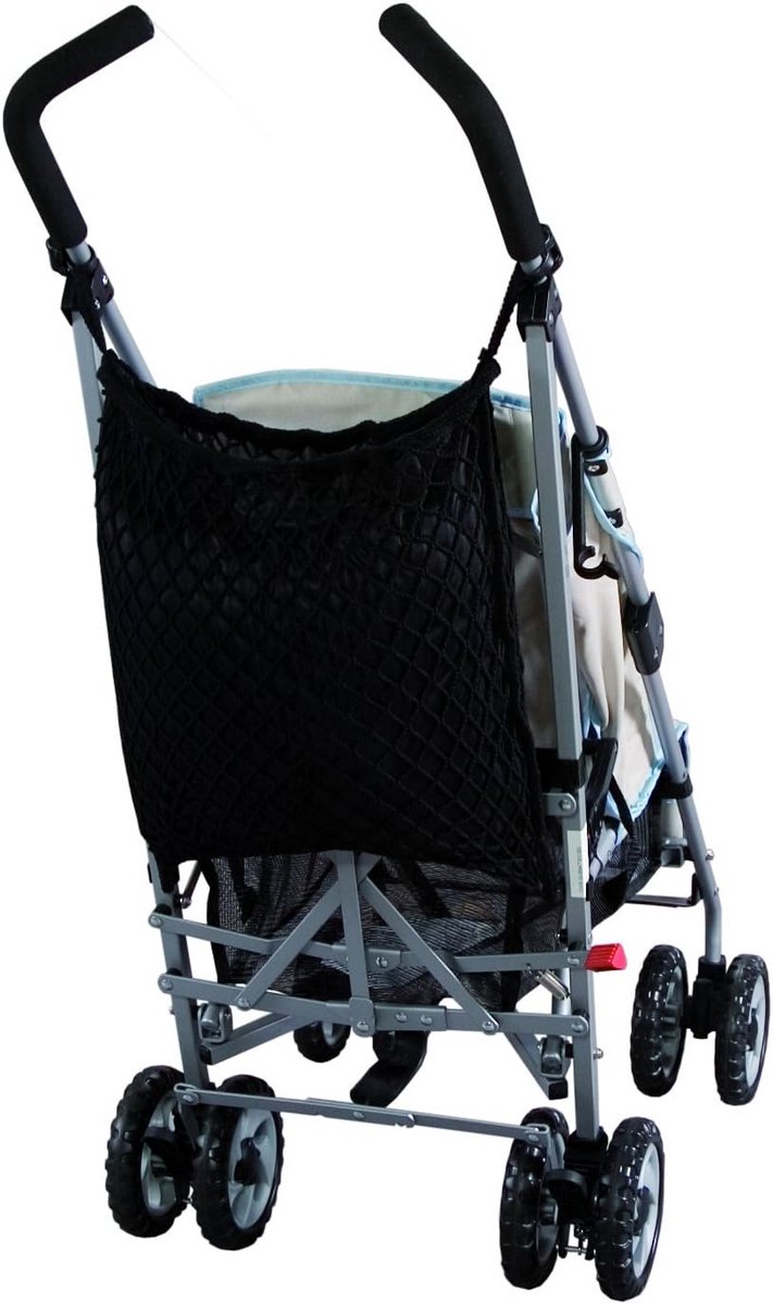 Kinderwagen Net - Boodschappenmandje Baby - Spullen Meenemen - Inkijkbescherming - 19.5 x 12.2 cm - Zwart