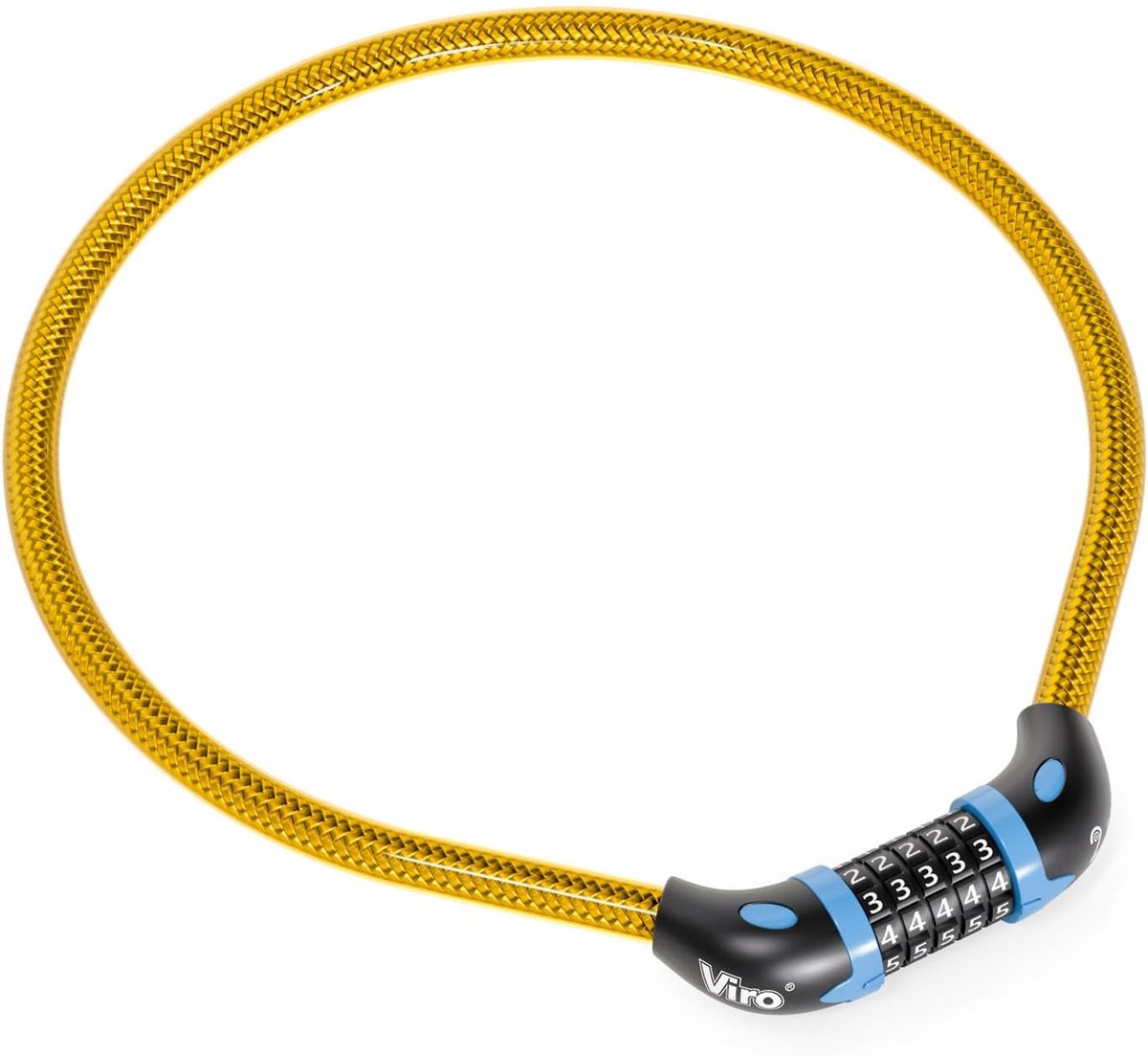 Gevlochten Kabel - Fietsslot - Fiets Beveiligen - Cilinderslot Combinatie - 148 cm - Metaal
