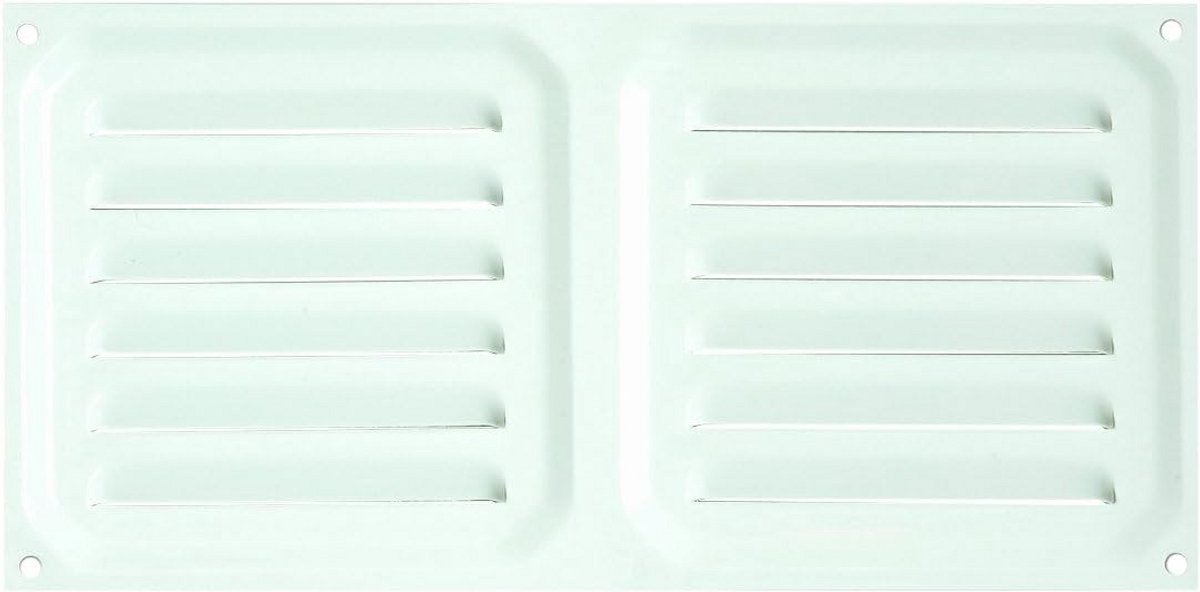 Ventilatierooster - Luchtgitter - Ventilatie Verbeteren - Aluminium Constructie - 10 x 20 cm - Wit