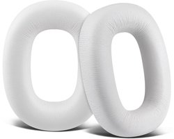 Oorkussens vervanging geschikt voor Bowers & Wilkins PX8/PX7 S2/PX7 S2e over-ear hoofdtelefoons (niet geschikt voor PX7), oorkussens gemaakt van zacht PU-leer, hoogdichte geluiddempende schuim - wit - 1 paar