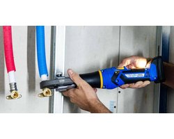 Pijpkoppeling - Persfitting - Waterleiding aanleggen - Multi-profiel persing - 16 mm - Grijs
