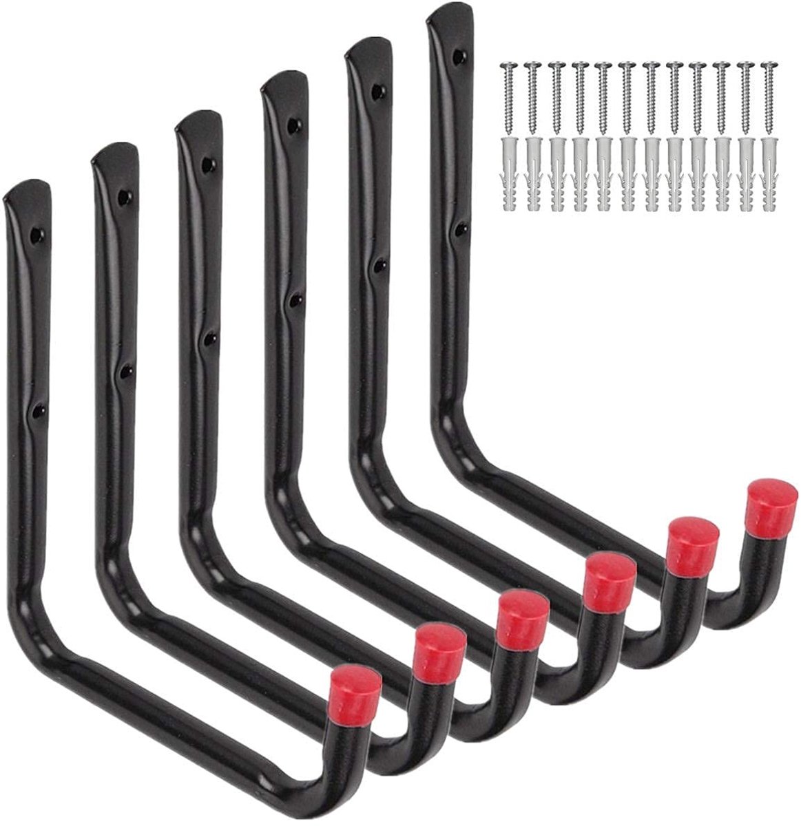 Dailygoods- Opberghaak Heavy Duty - Wandhaak - Garage - Tuin - Gereedschap - 25 lbs draagvermogen - 20cm x 18.5cm formaat
