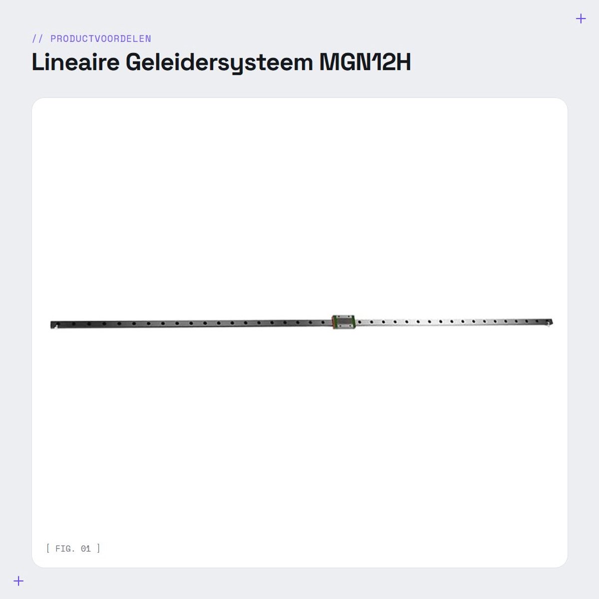 Dailygoods- Geleiderail 1000 mm - Lineaire Geleiderail - Wagenblok 27 mm - CNC/Machine - Industriële Toepassing - Kwaliteitsproduct - Lineaire Rail