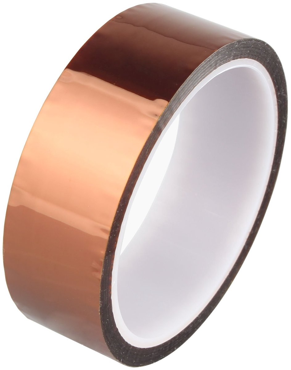 Dailygoods - Polyimide Tape - Hittebestendige Zelfklevende Tape - Perfect voor 3D Printers - Duurzaam en Flexibel - Geschikt voor Elektronica - 30mm B...