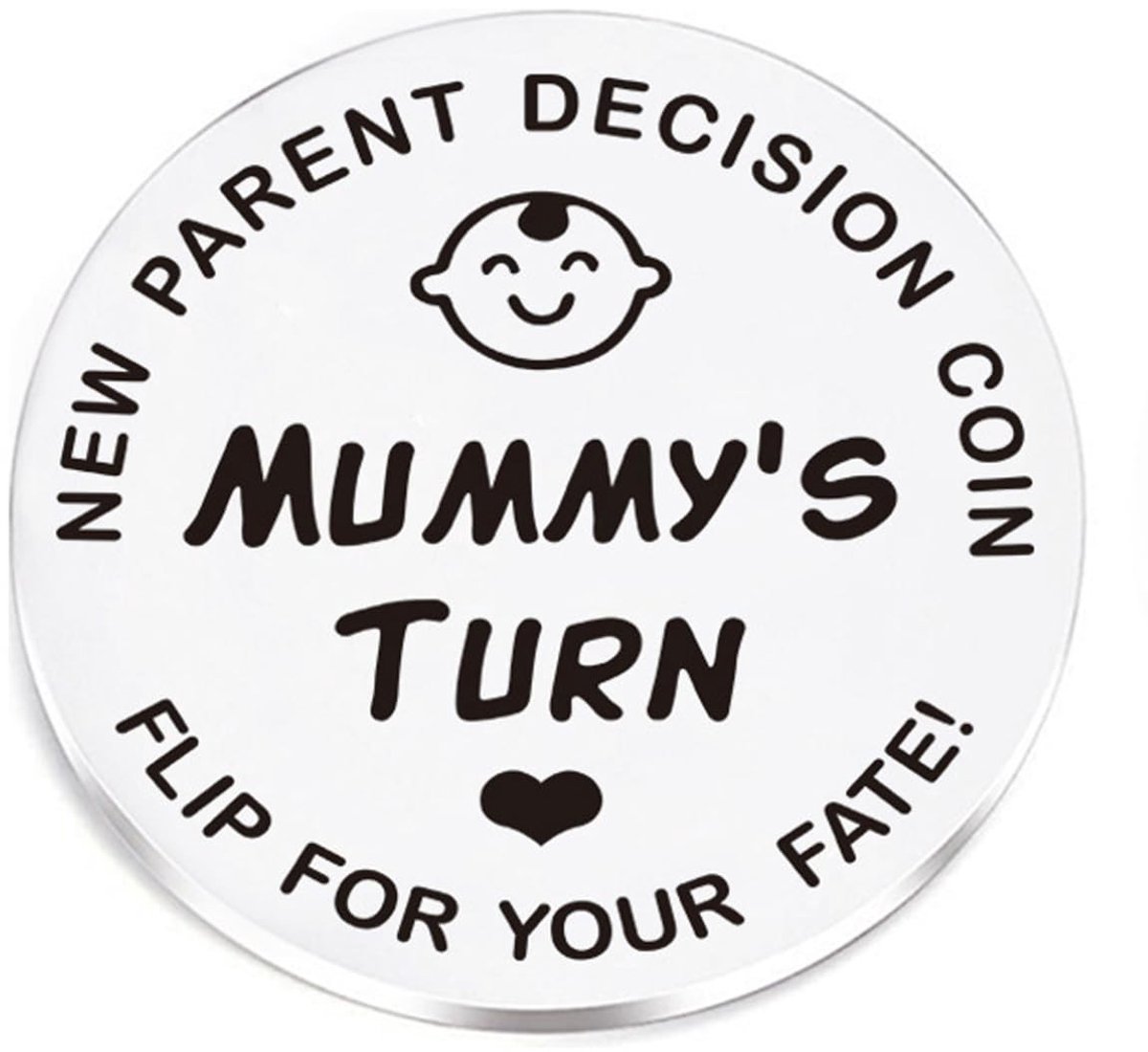 Dailygoods- Herdenkingsmunten Roestvrij Staal - Beslissingsmunten - DIY-munten - Cadeaus voor Nieuwe Ouders - Verjaardag/Jubileum - Sterk en Duurzaam - Beslissingsmunt